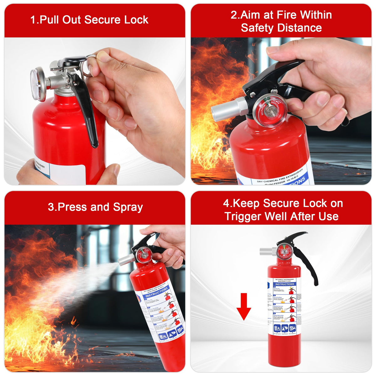2.5lb ABC Dry Chemical Fire Extinguisher O420220