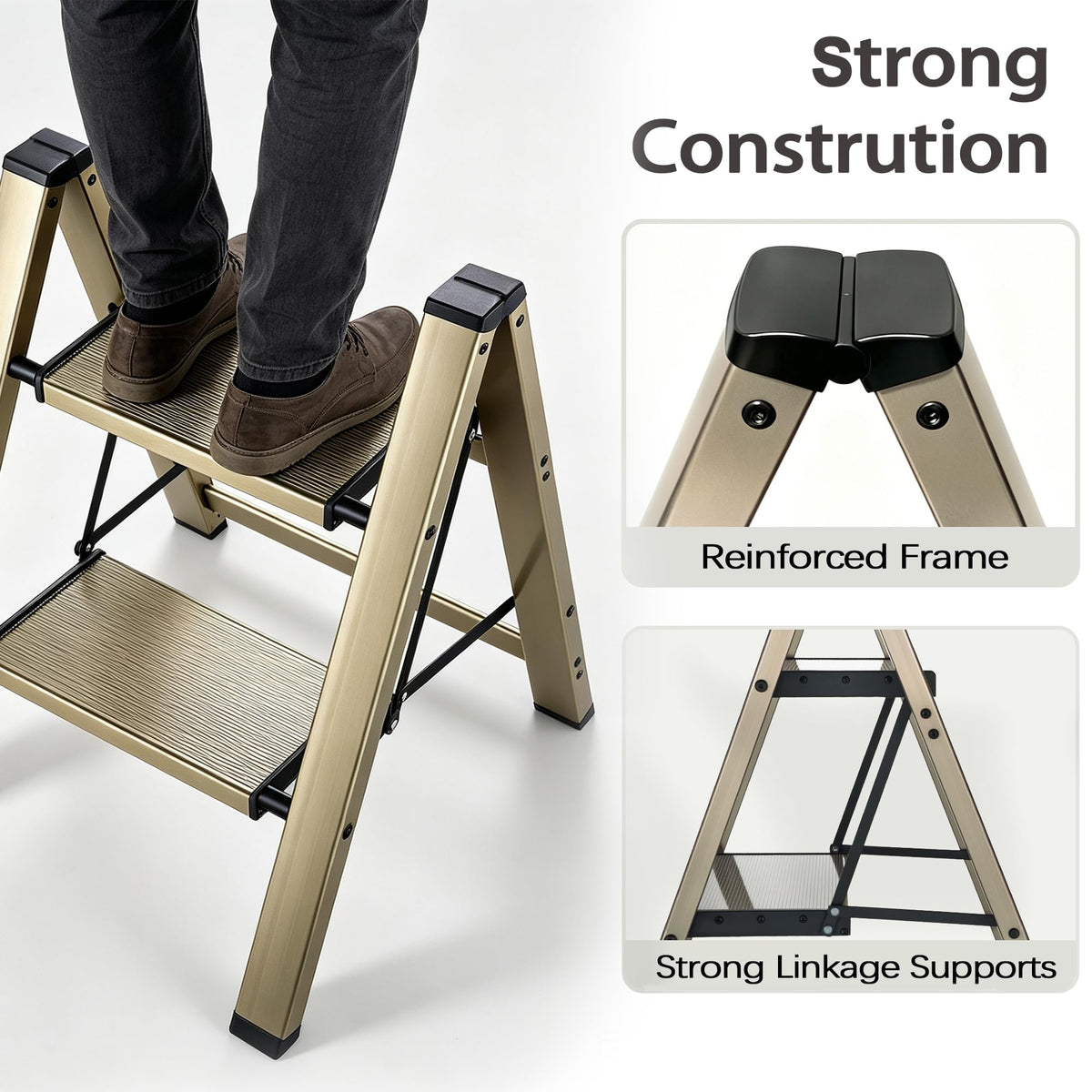 Foldable Aluminum Step Stool Q857515