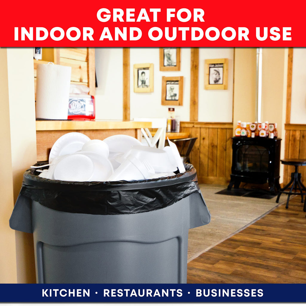 55 Gallon 3 Mil Black Contractor Garbage Bags K949