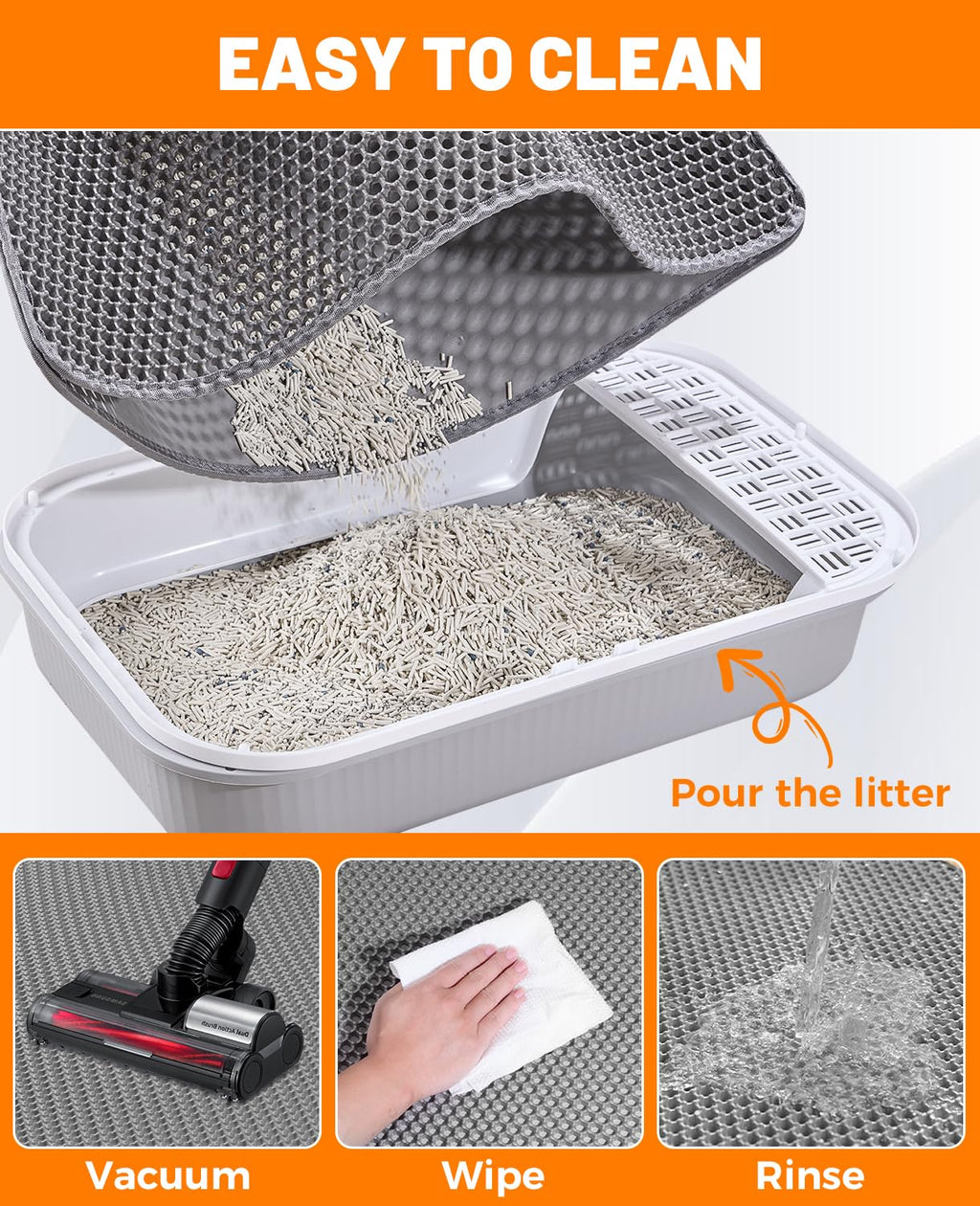 Extra Large Honeycomb Cat Litter Mat 46"x26" D954593
