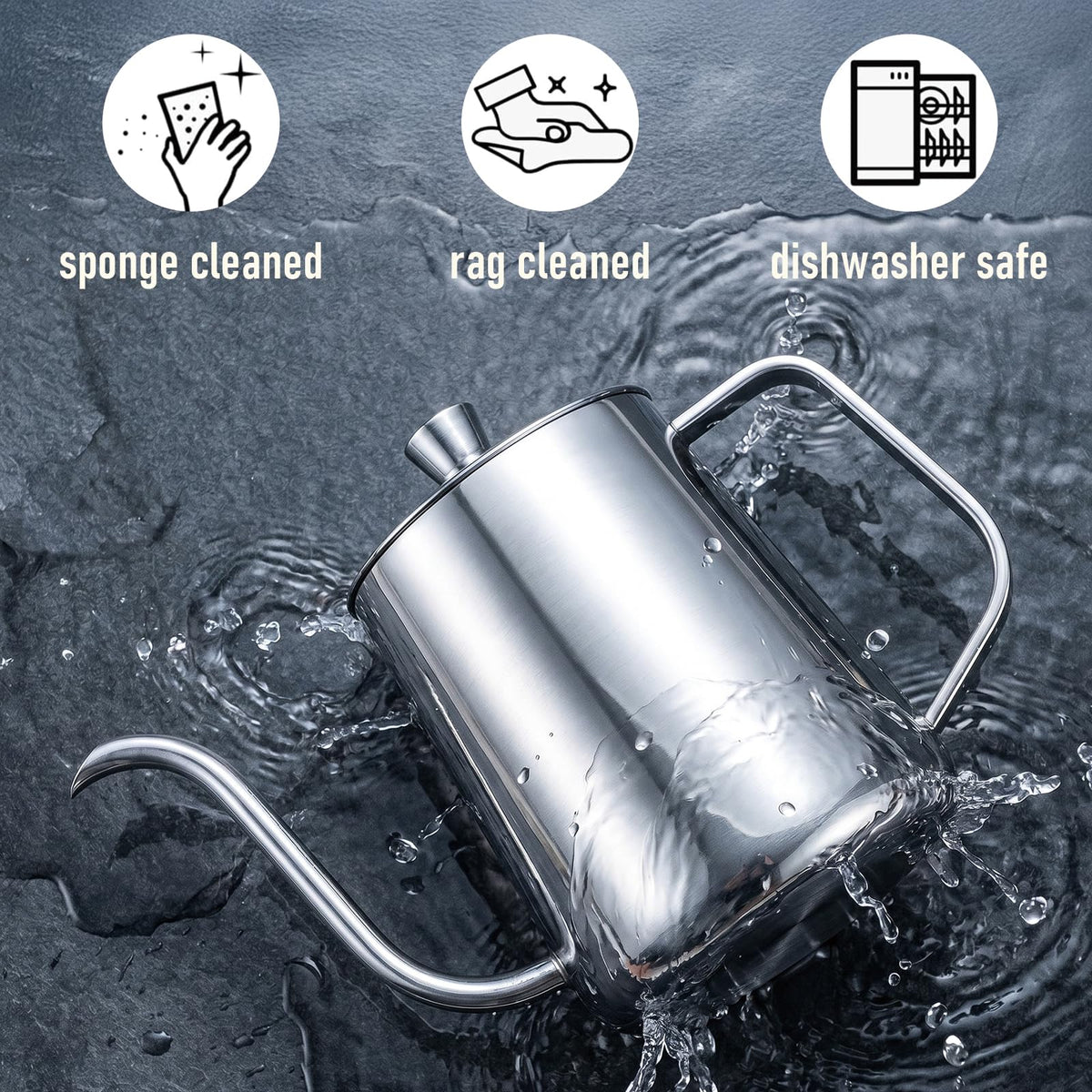 20 oz Stainless Steel Pour Over Kettle I850