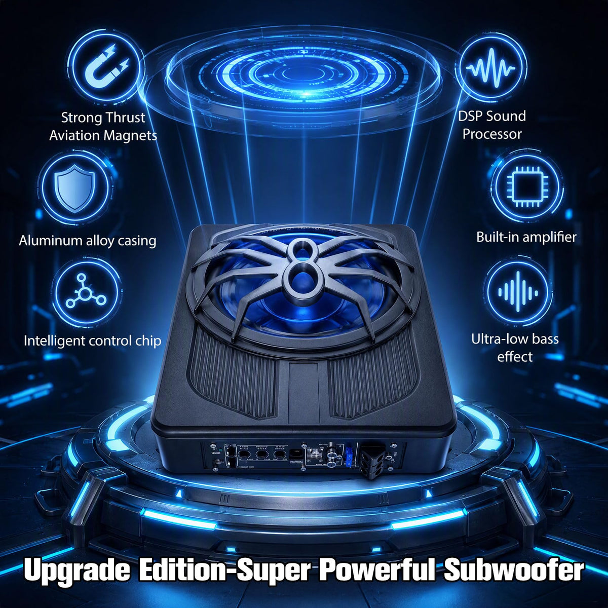 800W Under Seat Subwoofer with Amp J724