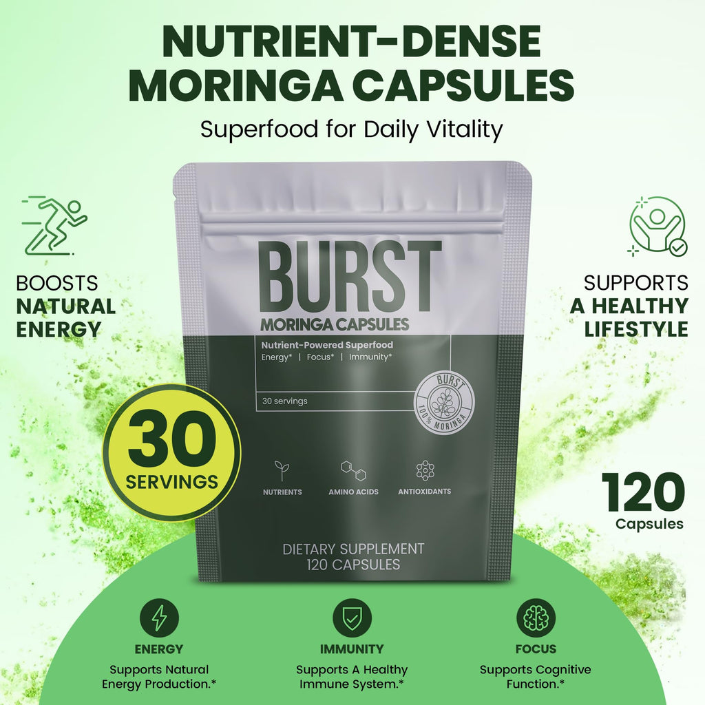 Organic Moringa Leaf Capsules 120 Ct I2538