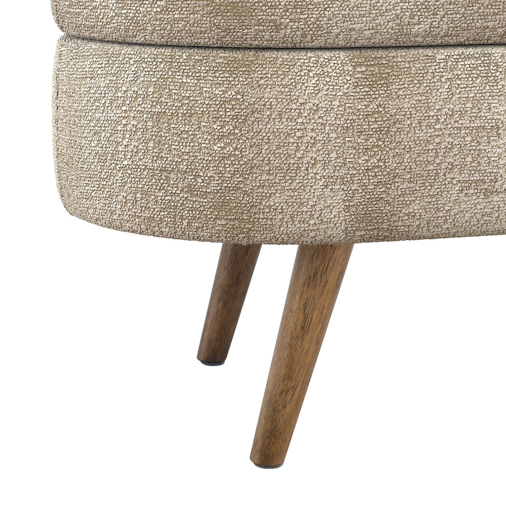 Oval Storage Bench with Rubber Wood Legs C61483