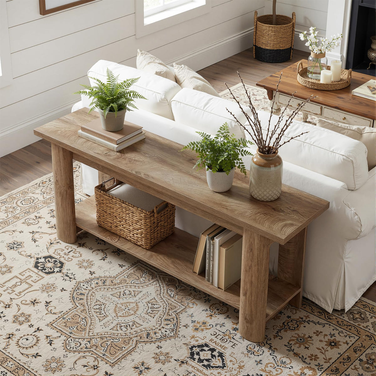 65 Inch Rustic Brown TV Stand C1049