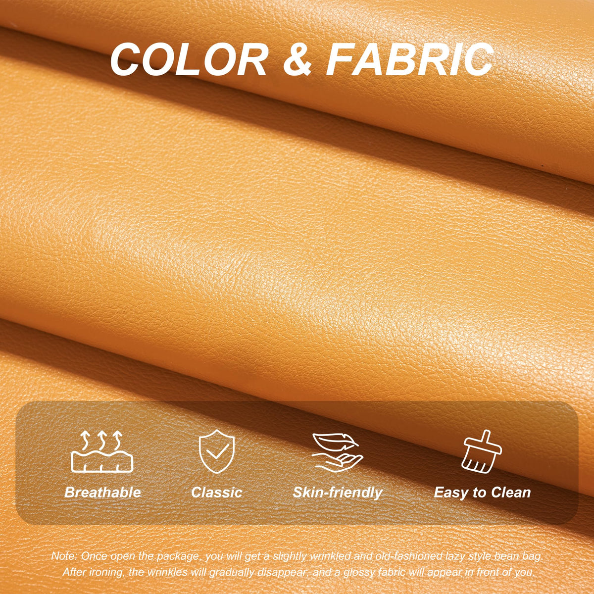 Leather Memory Foam Bean Bag Chair N33899