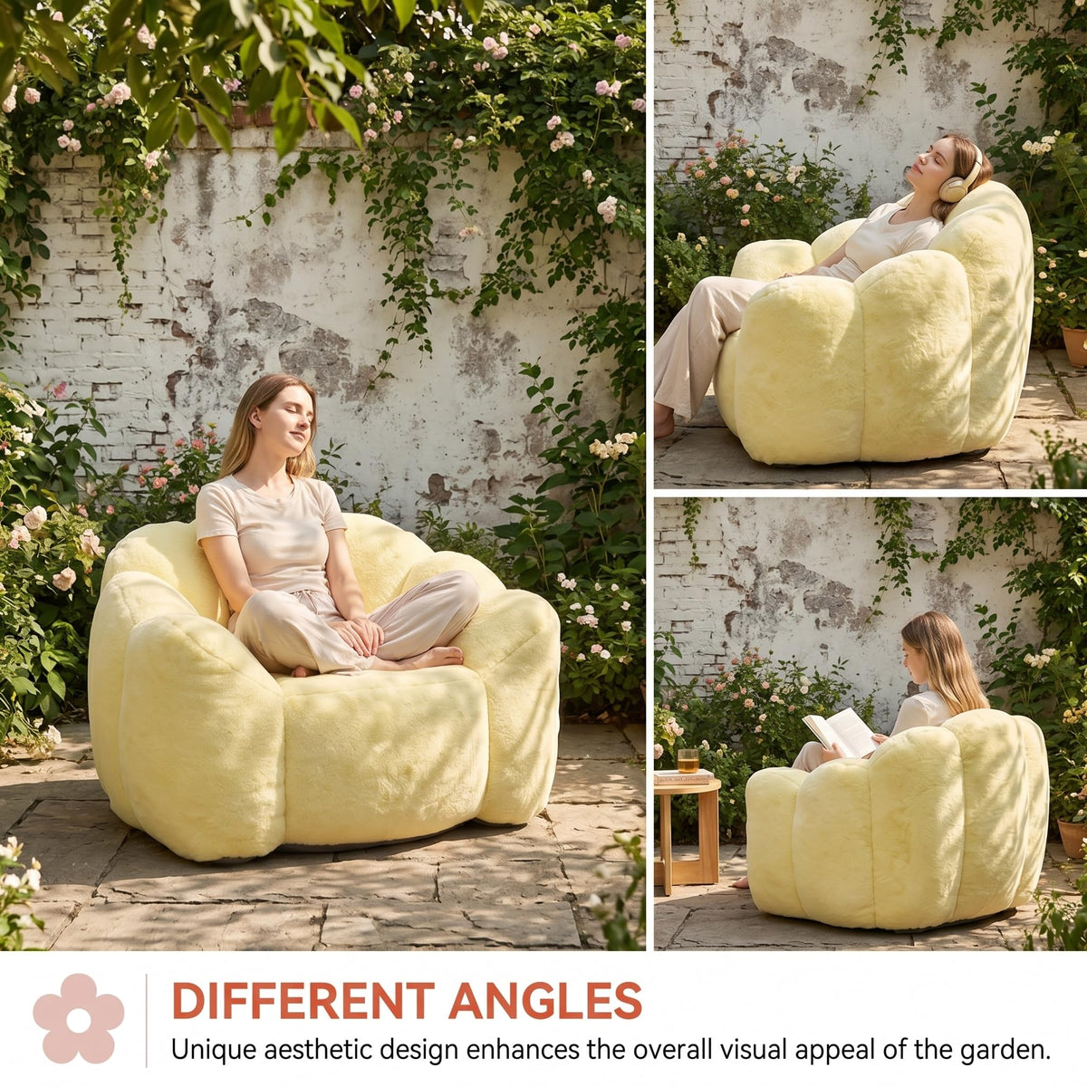Lotus Bean Bag Chair with Pull Ring E818