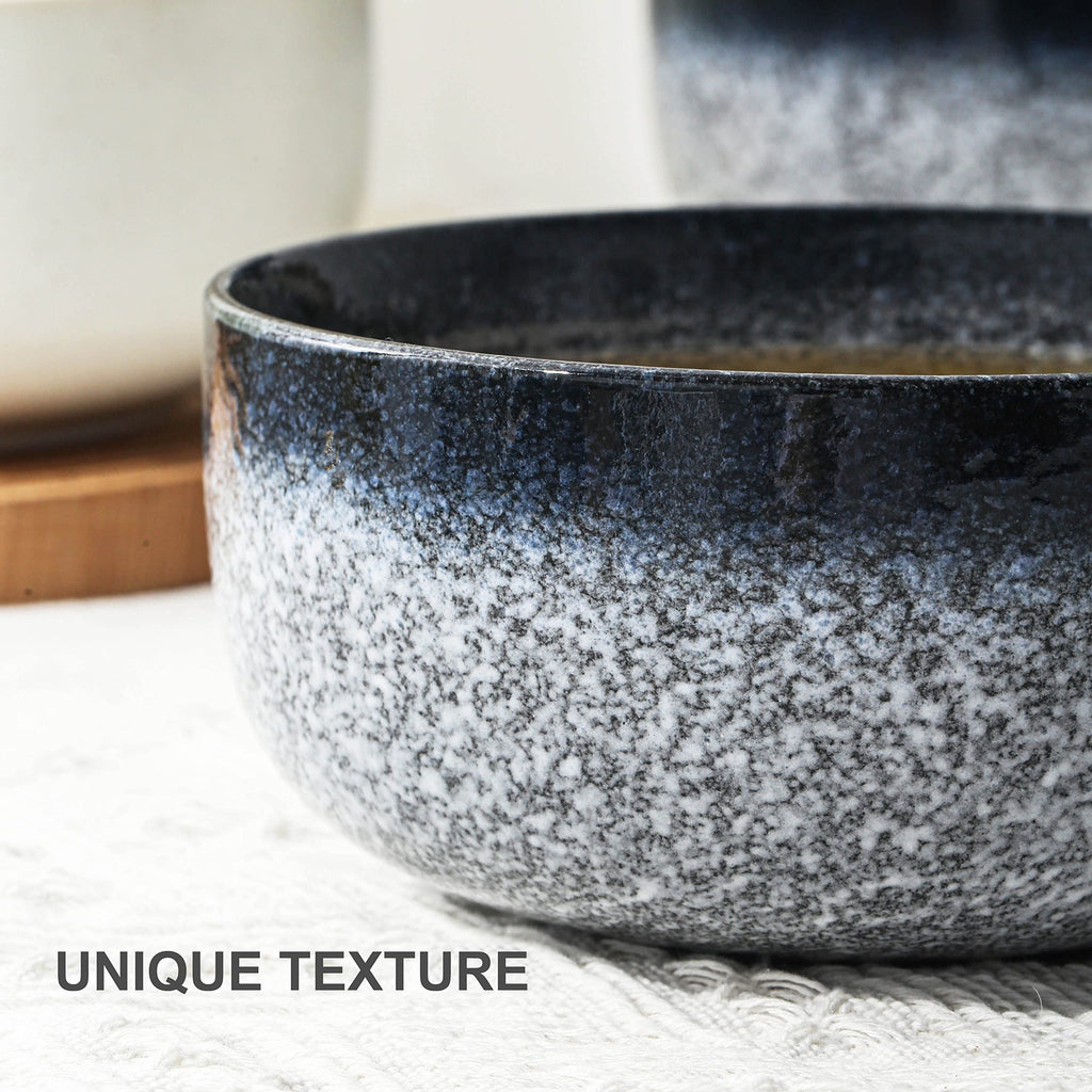36 Ounce Ceramic Bowl Set of 4 Dark Blue H606170